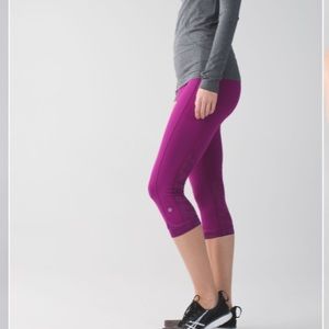 Lululemon Run For Days Purple Crop